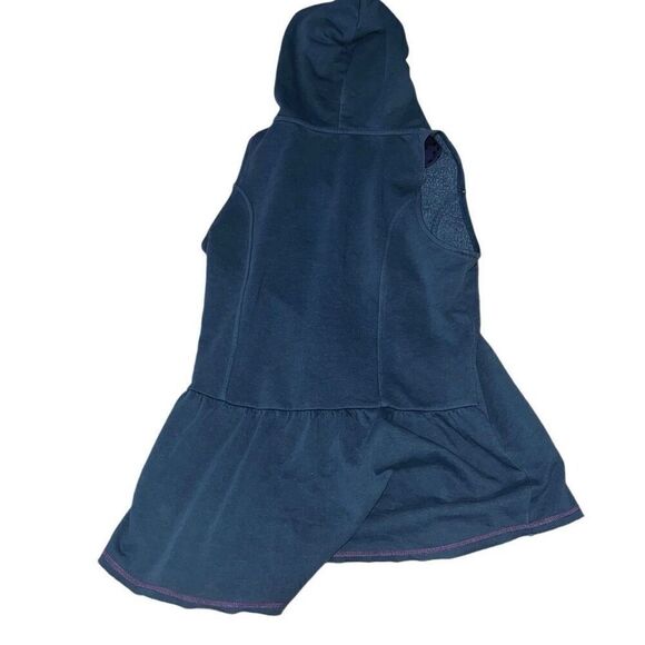 Matilda Jane MJ My Compass Navy Hooded Blue Ruffled Sweatshirt Vest Size 14 - Picture 4 of 7